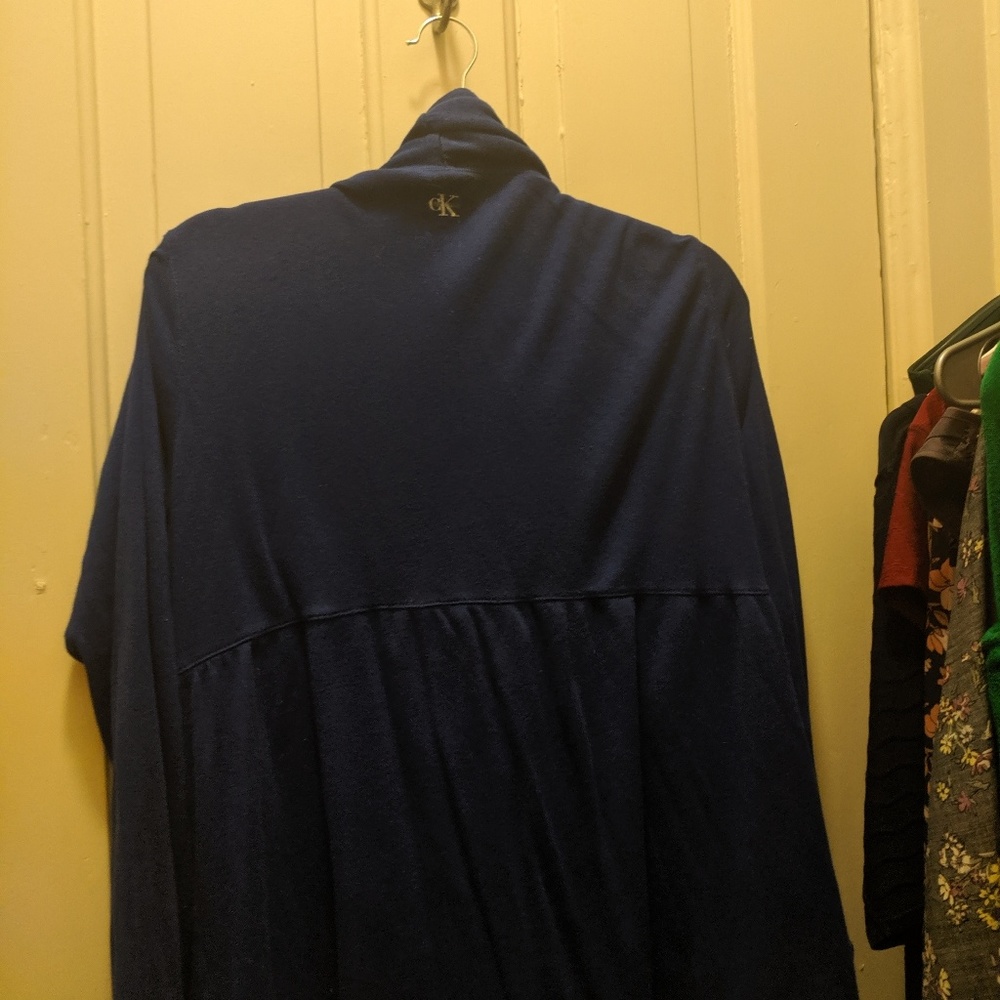 Calvin Klein tie waist cut cardigan